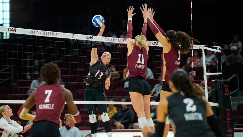 Elon Falls In Three-Set Battle With Charleston