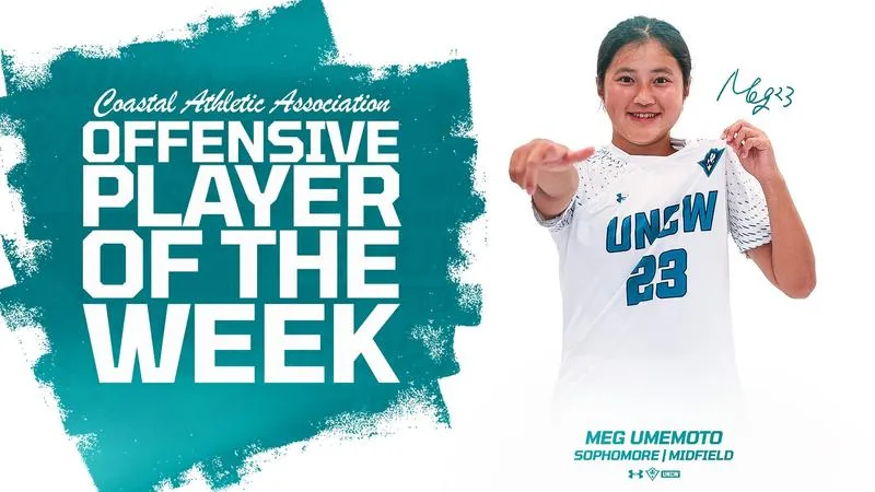Umemoto Earns CAA Offensive Player of the Week