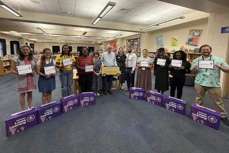Subaru South Charlotte celebrates Sterling Elementary teachers with funding, supplies and appreciation