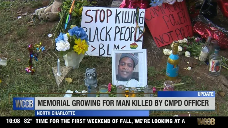 Memorial grows for man killed by CMPD officer as community calls for justice