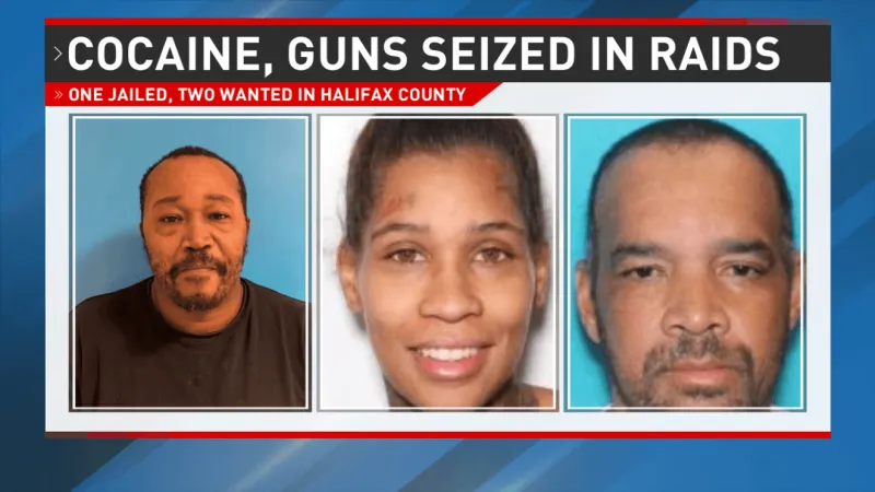 One jailed, two wanted after Halifax County drug trafficking investigation