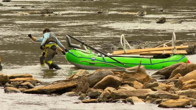 2 years after Helene: French Broad River cleanup continues as crews remove IPEX pipe