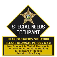Special needs alert stickers for homes and cars will help responders