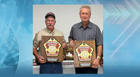 Johnson, Batten Reach 50-Year Milestones At Strickland Crossroads FD