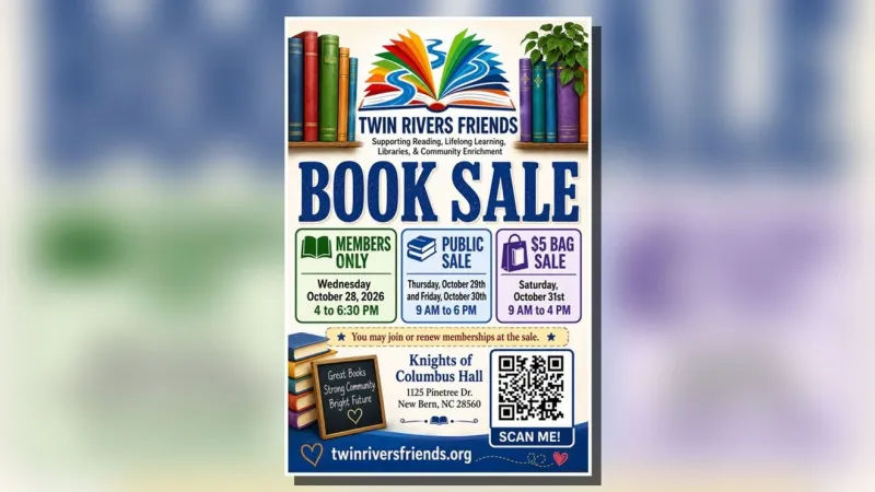 Twin Rivers Friends Big Fall Book Sale returns to New Bern Oct. 28-31
