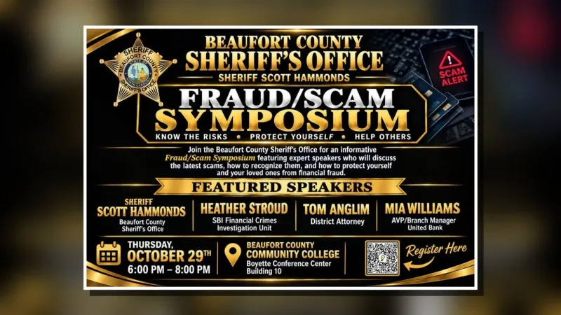 Beaufort County sheriff to host public fraud and scam symposium Oct. 29