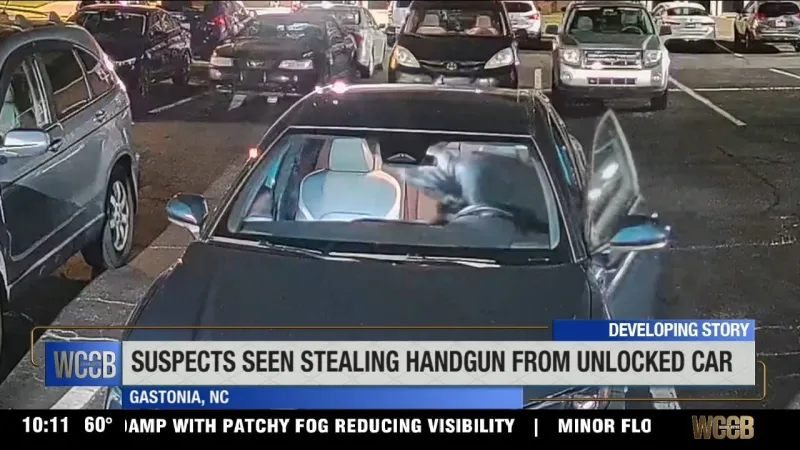 Gastonia Police need help IDing two suspects who stole gun from unlocked car