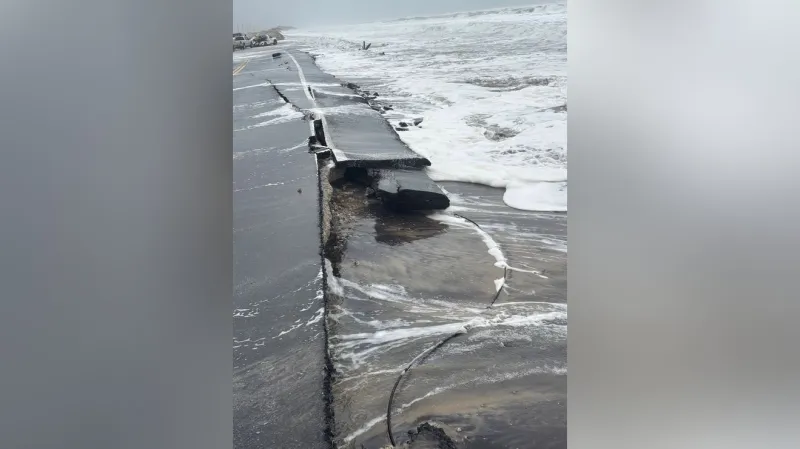 N.C. 12 closed near Pea Island after about 500 feet of pavement damaged