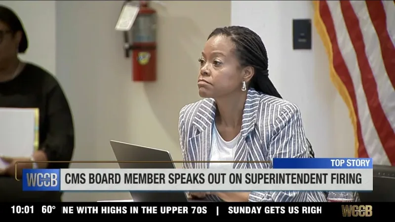 Board Member affirms her vote to keep Dr. Hill as CMS superintendent