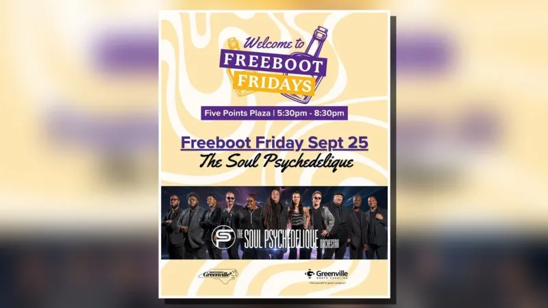Soul Psychedelique headlines Greenville's Freeboot Friday at Five Points Plaza