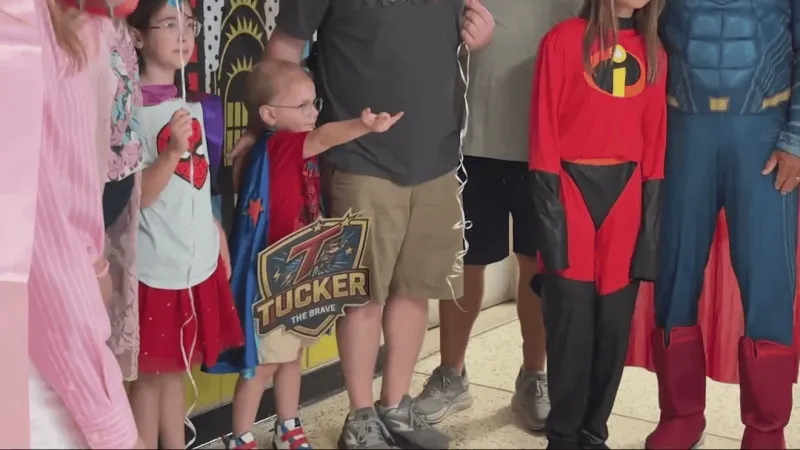 White Oak Elementary rallies for Tucker Honeycutt with spirit week and helicopter sendoff