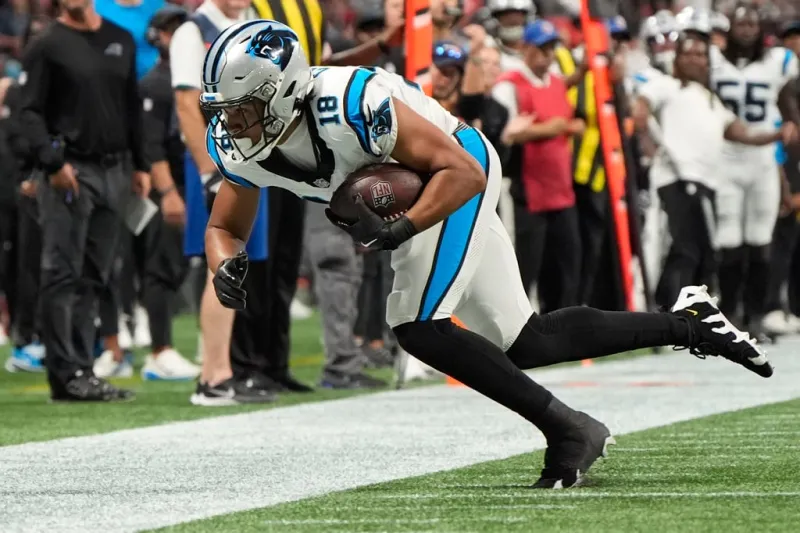 Panthers WRs Jalen Coker and Xavier Legette return to practice, LB Devin Lloyd out against Browns