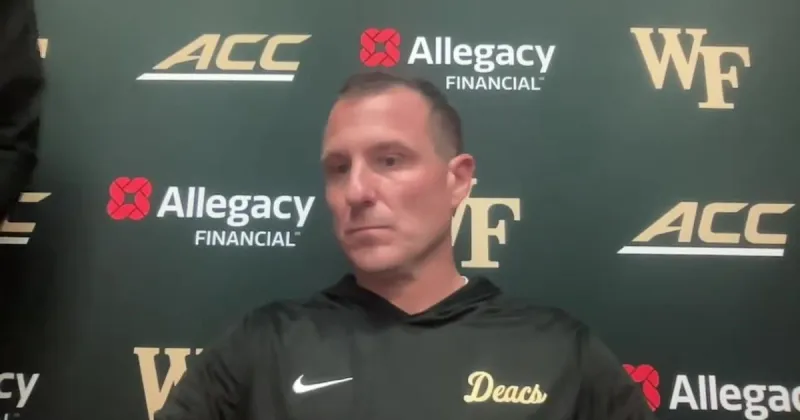 Watch Jake Dickert talk about his Demon Deacons beating Louisville