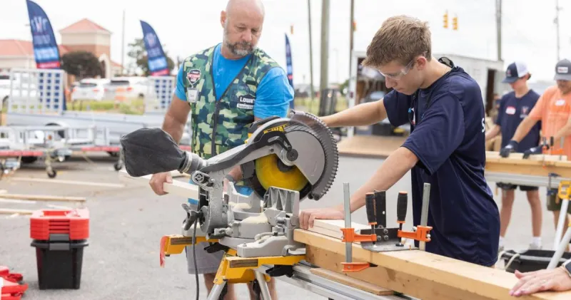 Community-led build at Mooresville Lowe's yields 223 beds for kids over 2 days