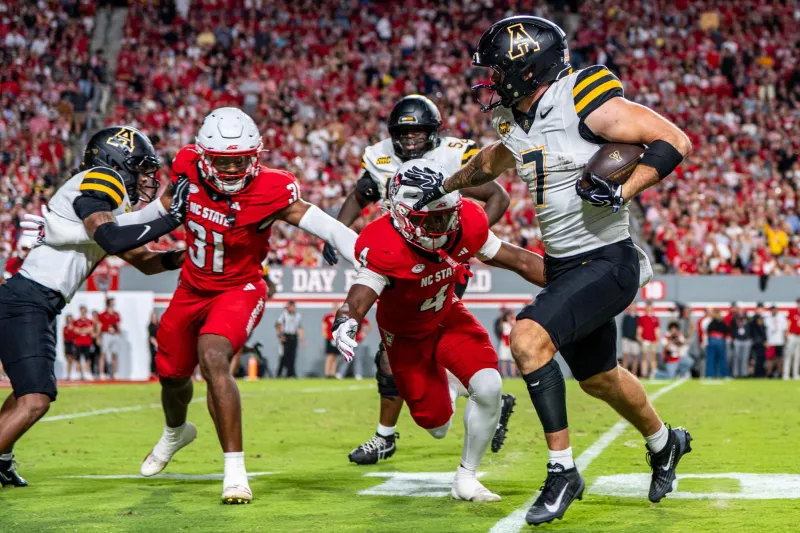 App State football unable to complete fourth quarter comeback against the Wolfpack