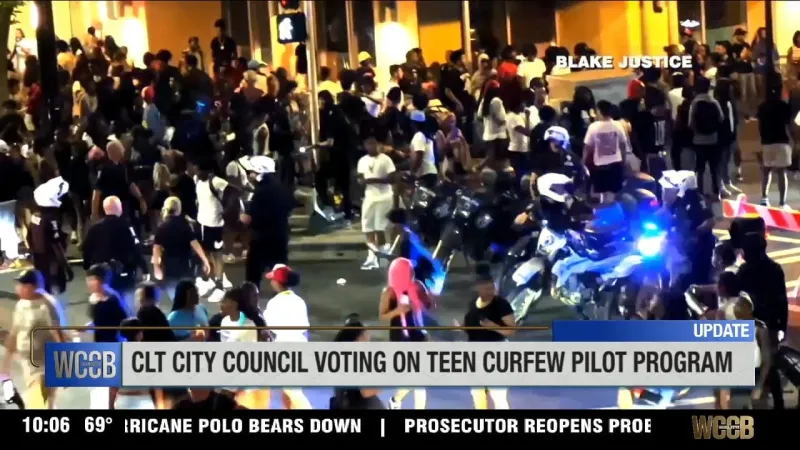 Charlotte City Council votes 9-2 in favor of new 10p teen curfew