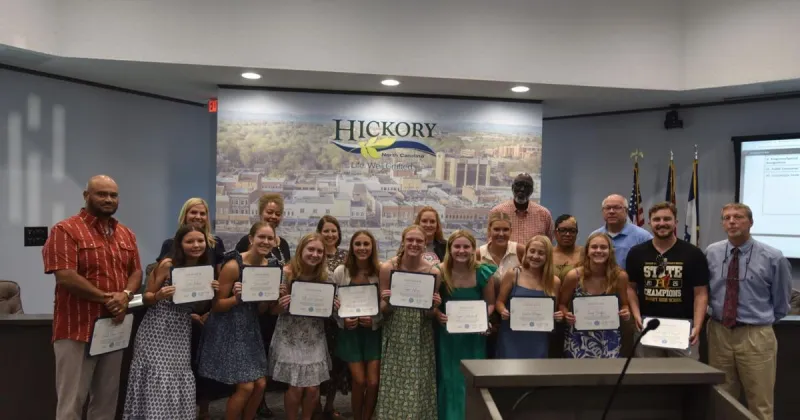 State championship girls soccer team, coach recognized at Hickory board meeting