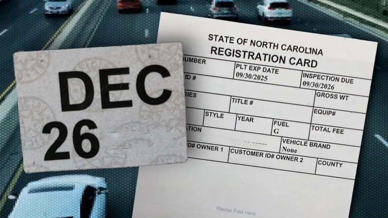 North Carolina DMV ends license plate stickers, printed vehicle registration cards