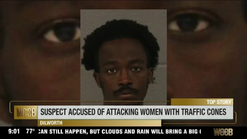 Repeat offender accused of attacking women with traffic cones at Dilworth gas station