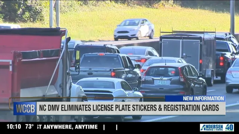 NC DMV no longer sending out license plate stickers or registration cards