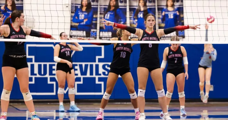 North Iredell celebrates another volleyball conference title