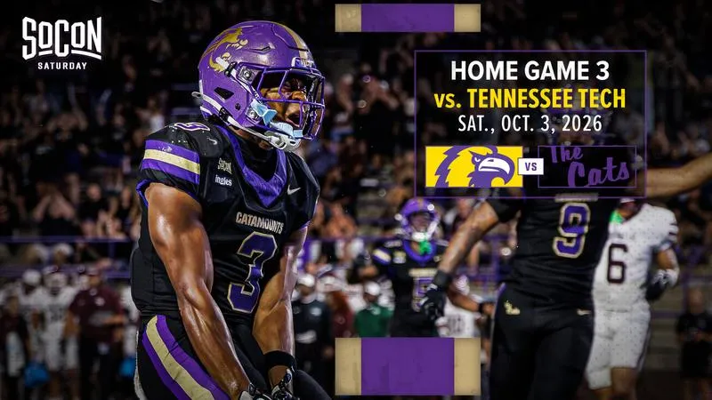 Catamounts Host Saturday Night SoCon Clash with Tennessee Tech