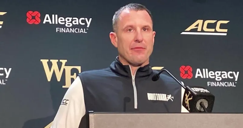 Watch what Jake Dickert of Wake Forest said after 57-3 win over Stanford