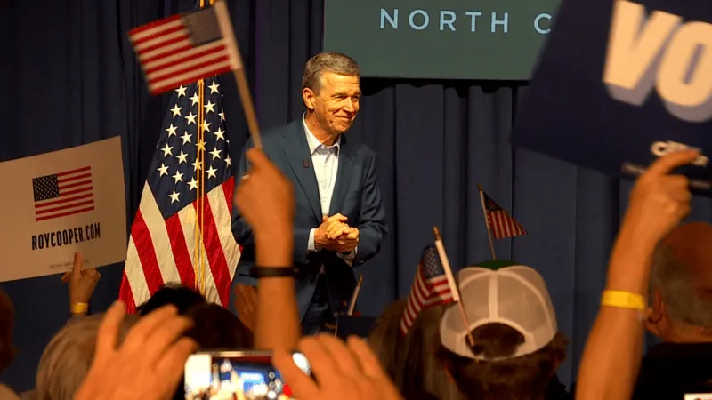 With Election Day a month away, Roy Cooper campaigns in Asheville