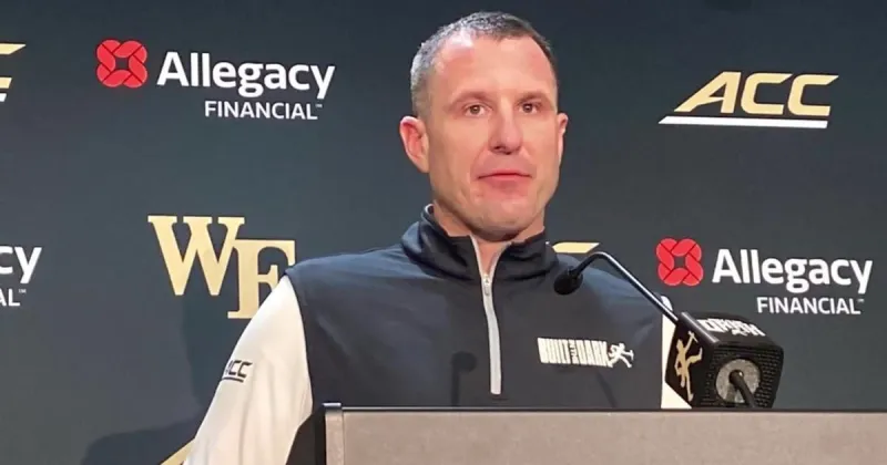 Watch what Jake Dickert of Wake Forest said after 57-3 win over Stanford