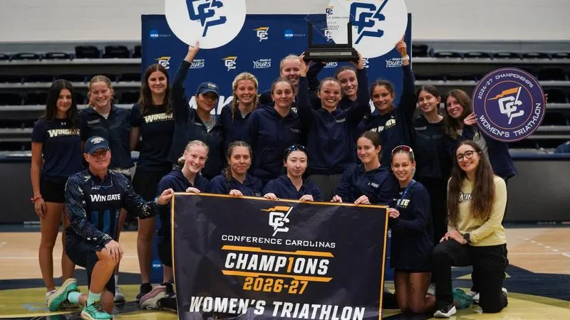 HISTORY MADE! Wingate wins inaugural CC women's triathlon championship