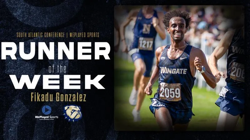 Wingate's Fikadu Gonzalez earns SAC XC Runner of the Week laurels