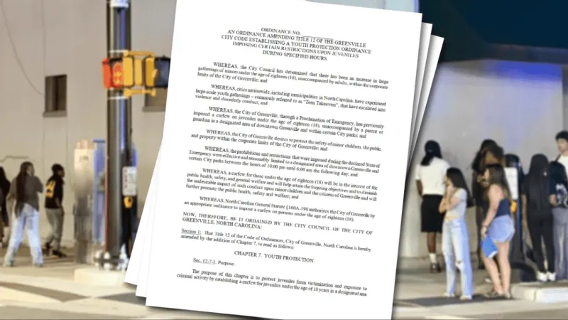 Greenville City Council approves downtown youth curfew ordinance