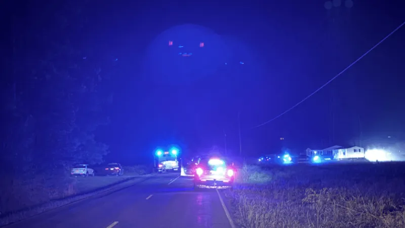 Drones, armored vehicle seen as officers converge off NC 58 on Davis Field Road