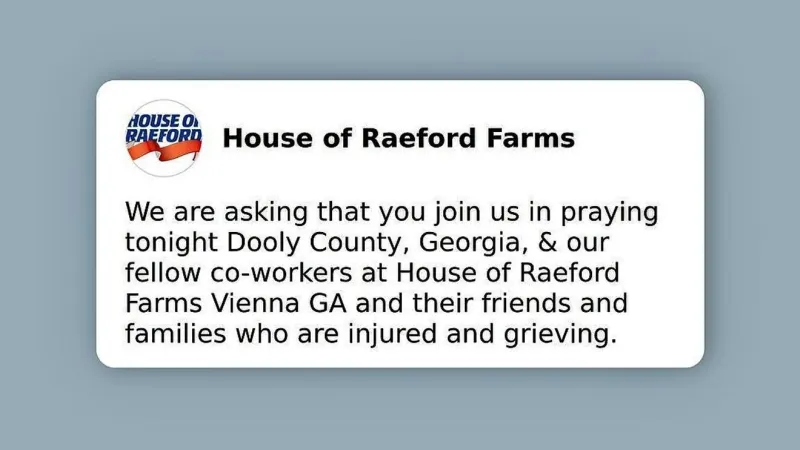Rose Hill-based House of Raeford Farms responds after deadly Georgia shooting