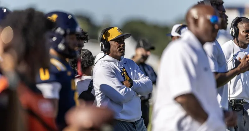 Video: Watch NC A&T's Shawn Gibbs unpack the 'heart-wrenching' loss to Bryant