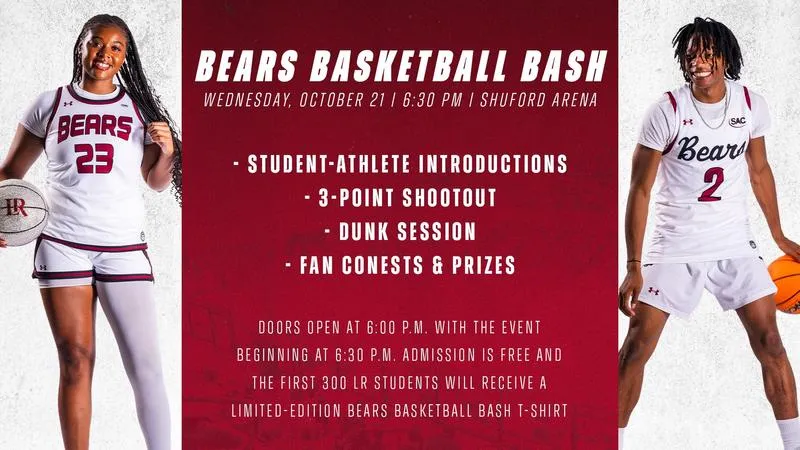 Bears Basketball Bash set for Wednesday, October 21