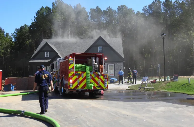 Fire Damages New Construction Home Near Clayton
