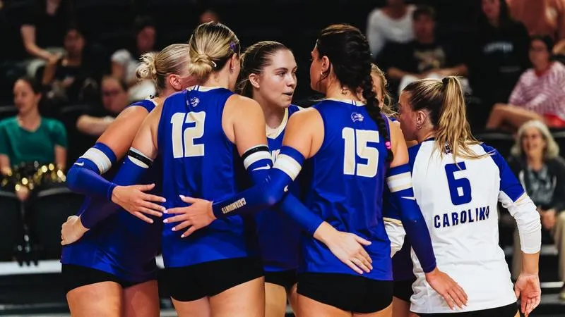 Volleyball Tripped by the Terriers