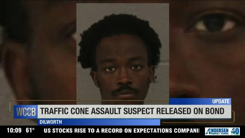 Accused Dilworth traffic cone assault suspect bonds out of jail