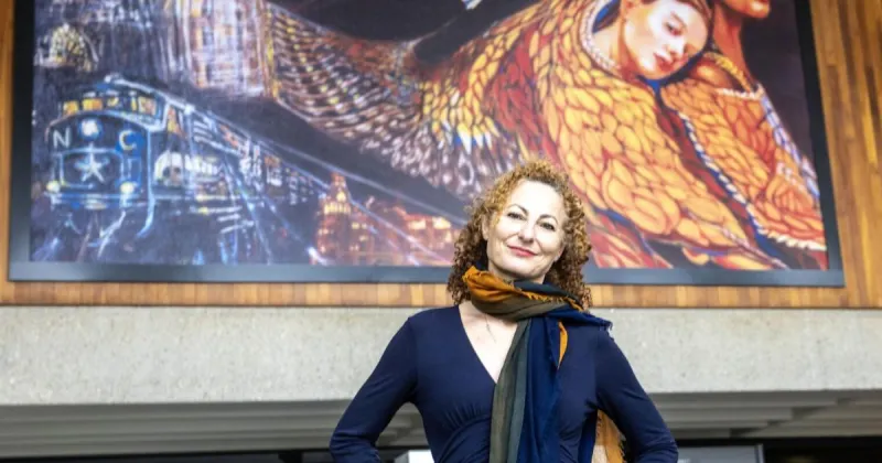 Trains, textiles and flight tell Greensboro's story in new artwork
