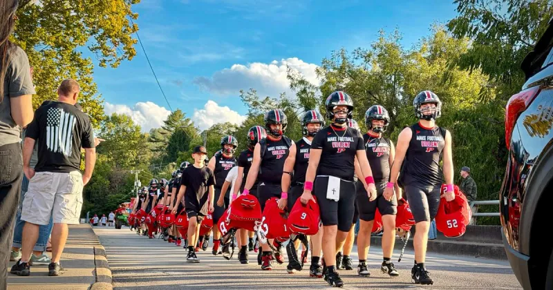 More than a walk: The Bridge Walk has become a cherished Pisgah tradition, connecting generations of players, coaches and fans