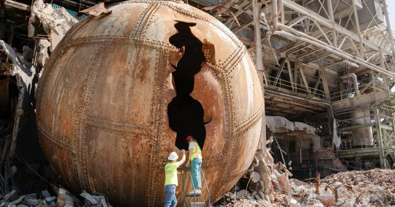 Death star or digester? Mysterious find at Canton mill baffles demo workers