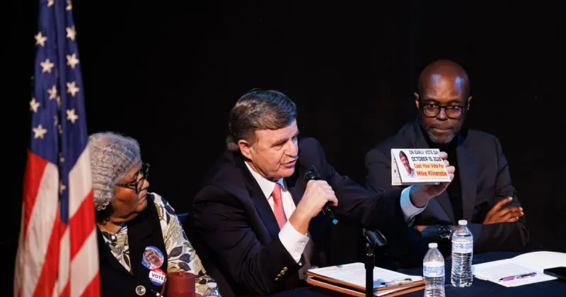 Republican school board candidate who endorsed opponents says he hasn't ended his campaign