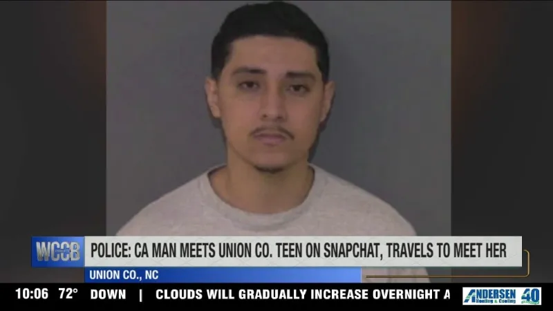 Deputies: Man travels from California to Union Co. to meet 15-year-old girl for sex