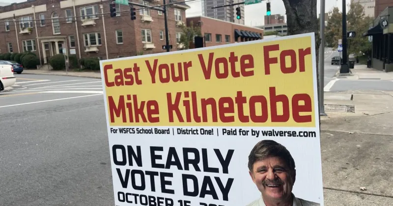 Forsyth school board candidate misspells his name on campaign signs