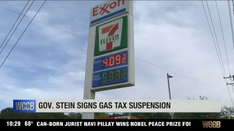 NC Gov signs bill to temporarily suspend state gas tax but drivers won't see impact immediately