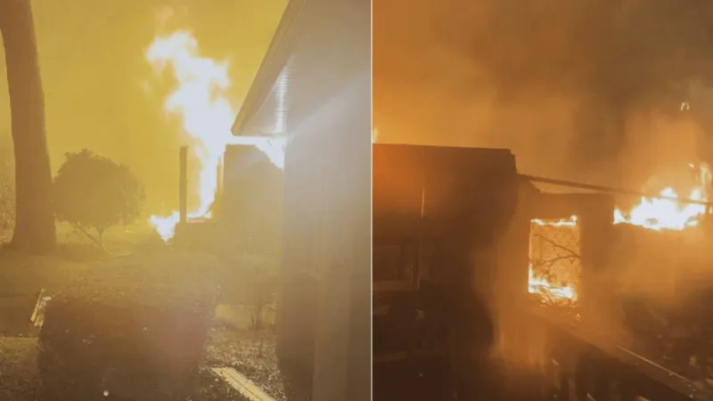 Pensacola home catches fire before Isaias nears peak; officer rescues trapped man