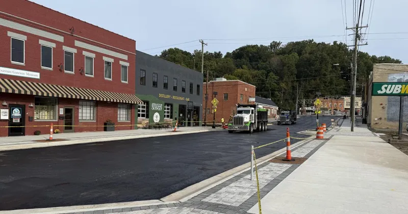 Old Fort's Catawba Avenue open again for traffic; Repaving part of streetscape project