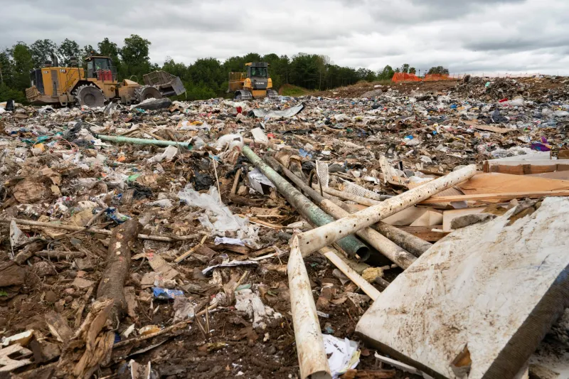 PVC pipes swept away by Hurricane Helene flooding still dominate cleanup of North Carolina river