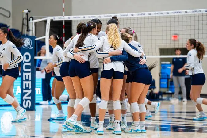 Queens Women's Volleyball Falls to Jacksonville in Five Sets